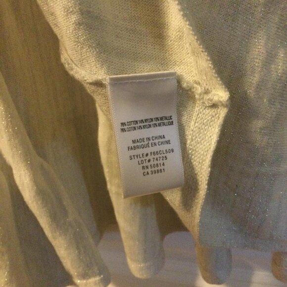 Sparkly Tahari Silver & Grey Cardigan - Size medium - Picture 3 of 4